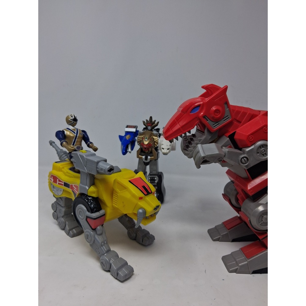 Power Rangers Lot Gold Samurai Ranger Wild Force Megazord Zord Figures - Picture 8 of 16